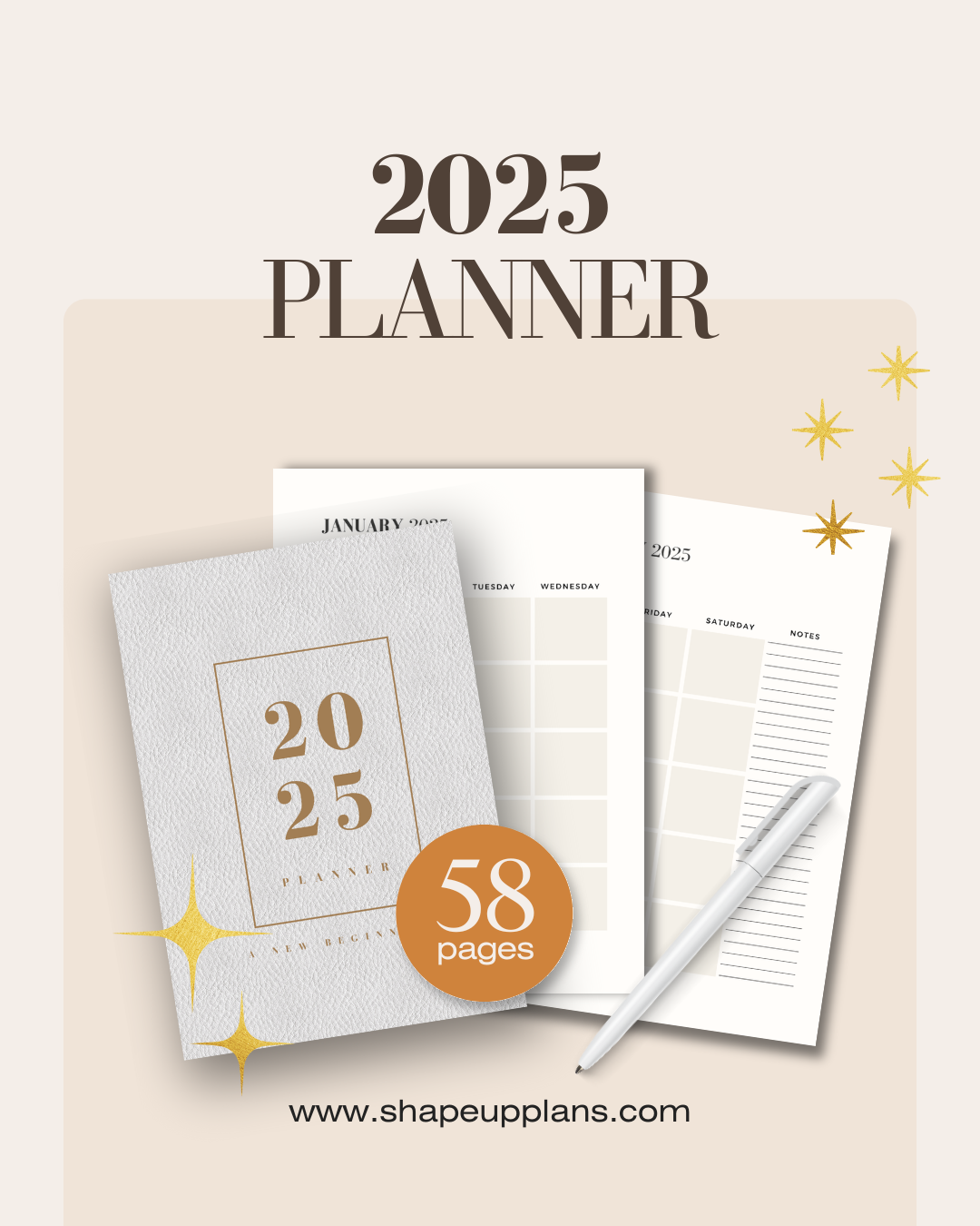 New Year 2025 Planner: Elevate Your Year, Achieve Your Dreams