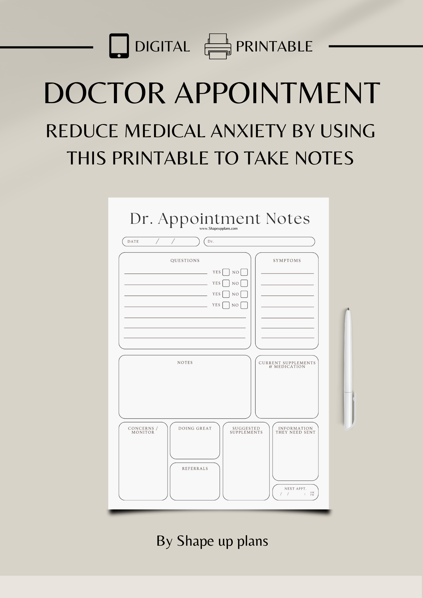 ADHD DR. APPOINTMENT NOTES