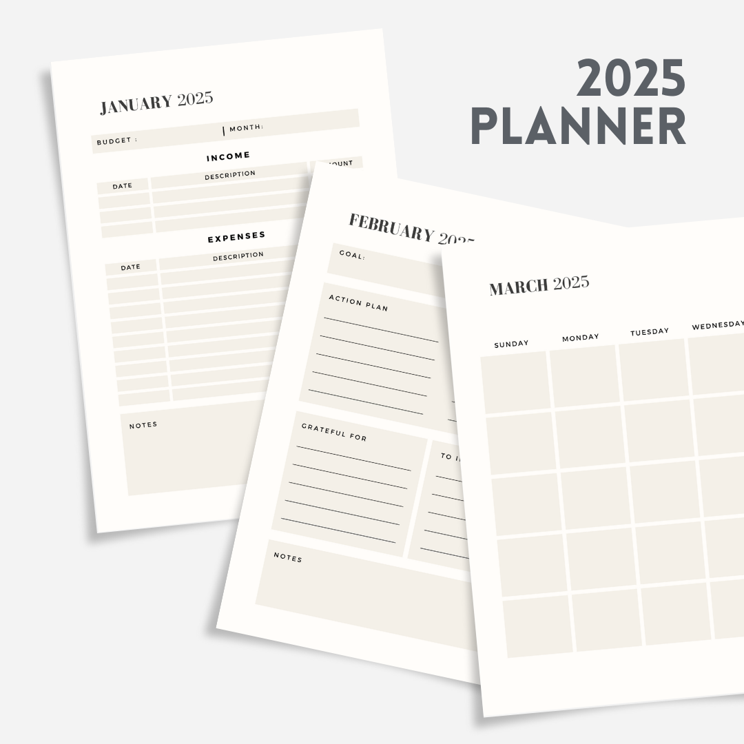 New Year 2025 Planner: Elevate Your Year, Achieve Your Dreams