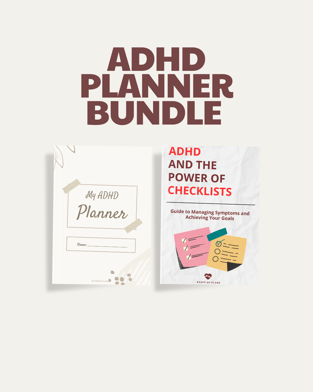 ADHD Toolkit: Digital Planner + Mastering Checklists Ebook Bundle
