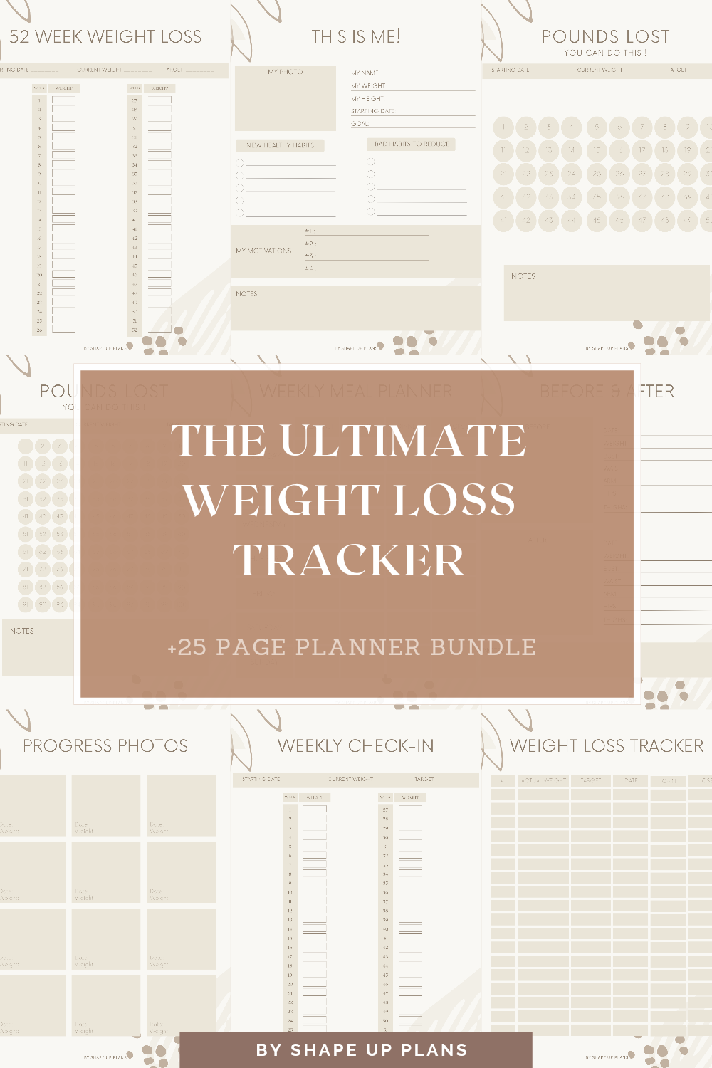 The ULTIMATE and MINIMALIST Weight Loss Tracker Bundle Pack