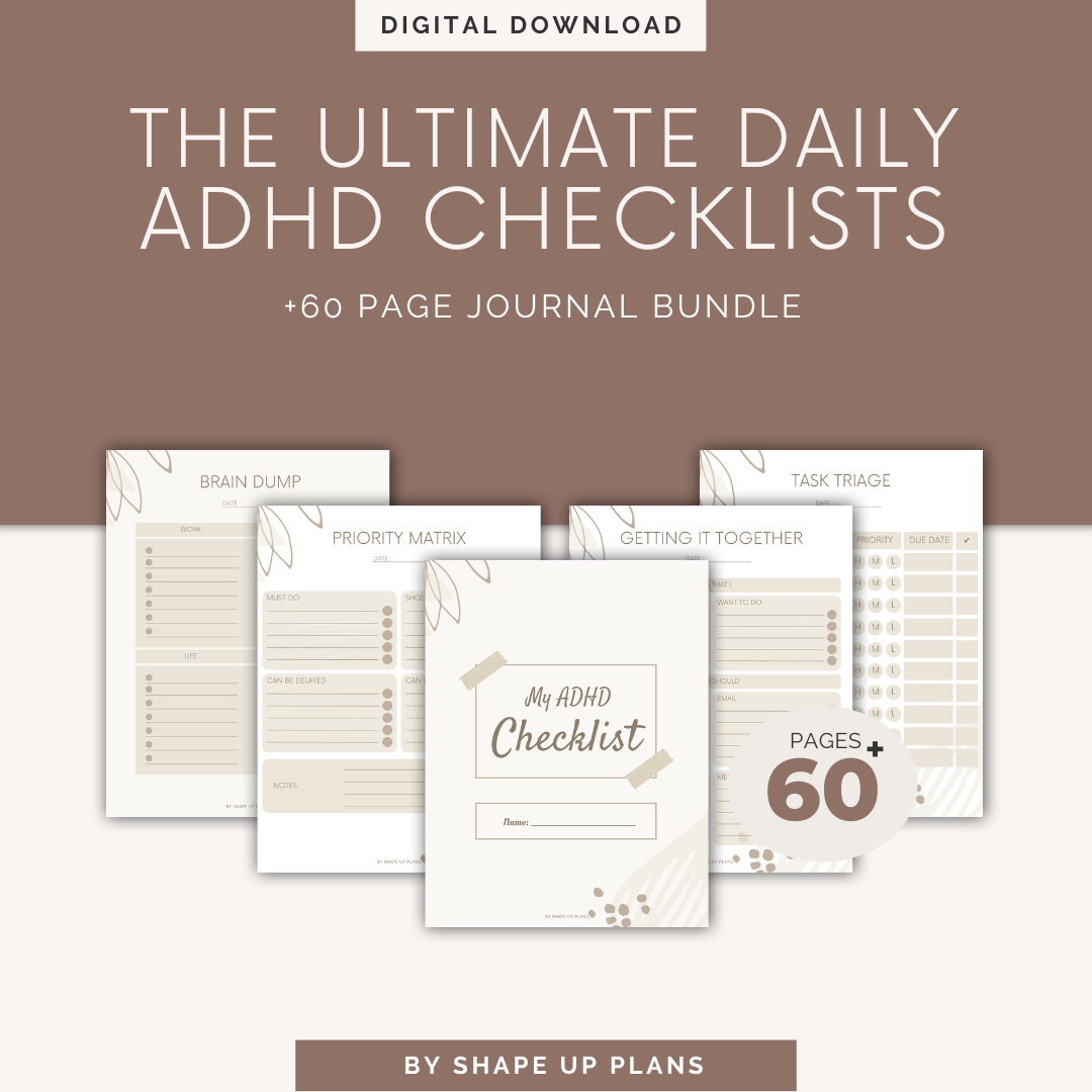 ADHD Planner and Checklists Bundle Pack