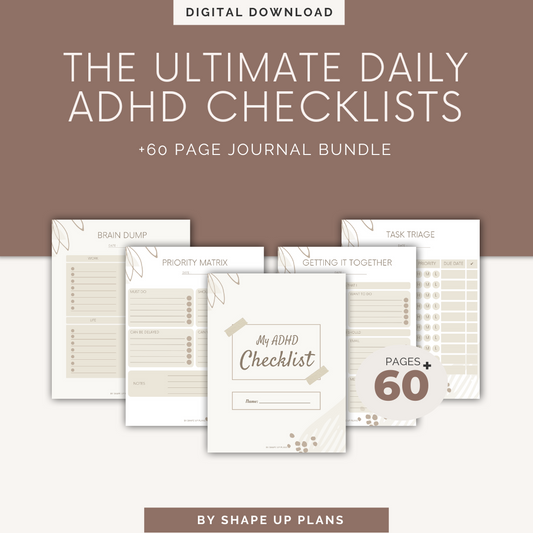 ADHD Planner and Checklists Bundle Pack