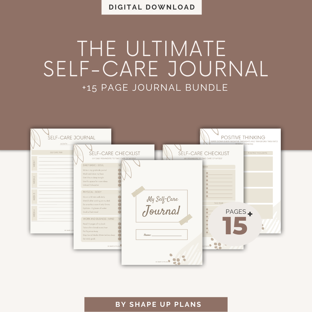 The ULTIMATE and MINIMALIST Self-Care Journal Bundle Pack