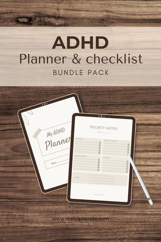 ADHD Planner and Checklists Bundle Pack