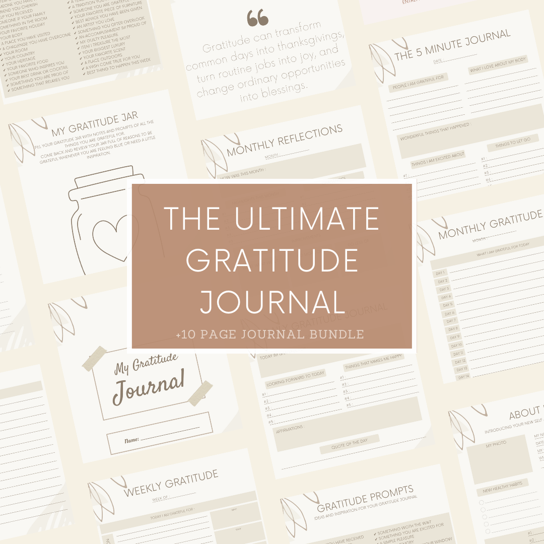 The ULTIMATE and MINIMALIST Gratitude Journal Bundle Pack