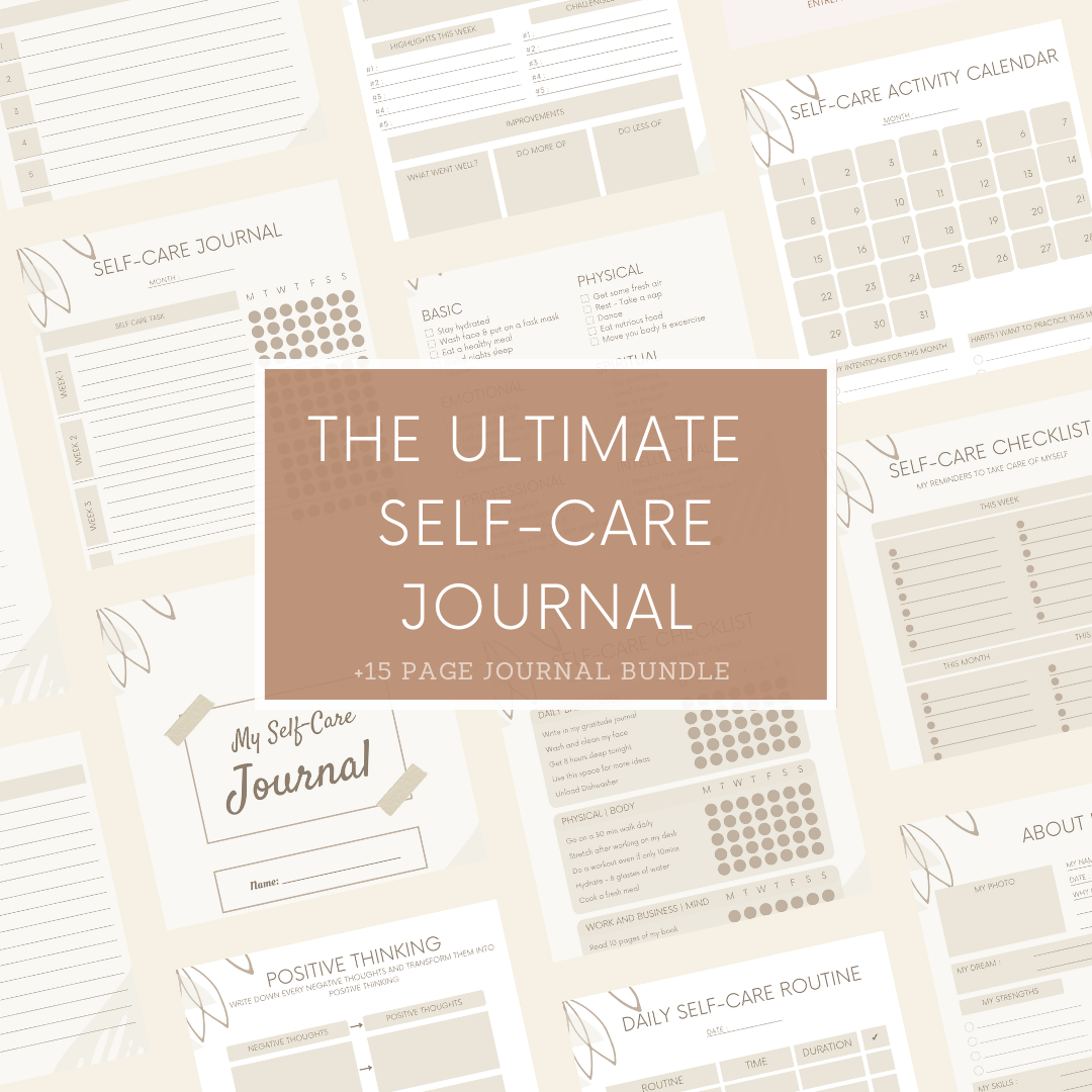 The ULTIMATE and MINIMALIST Self-Care Journal Bundle Pack