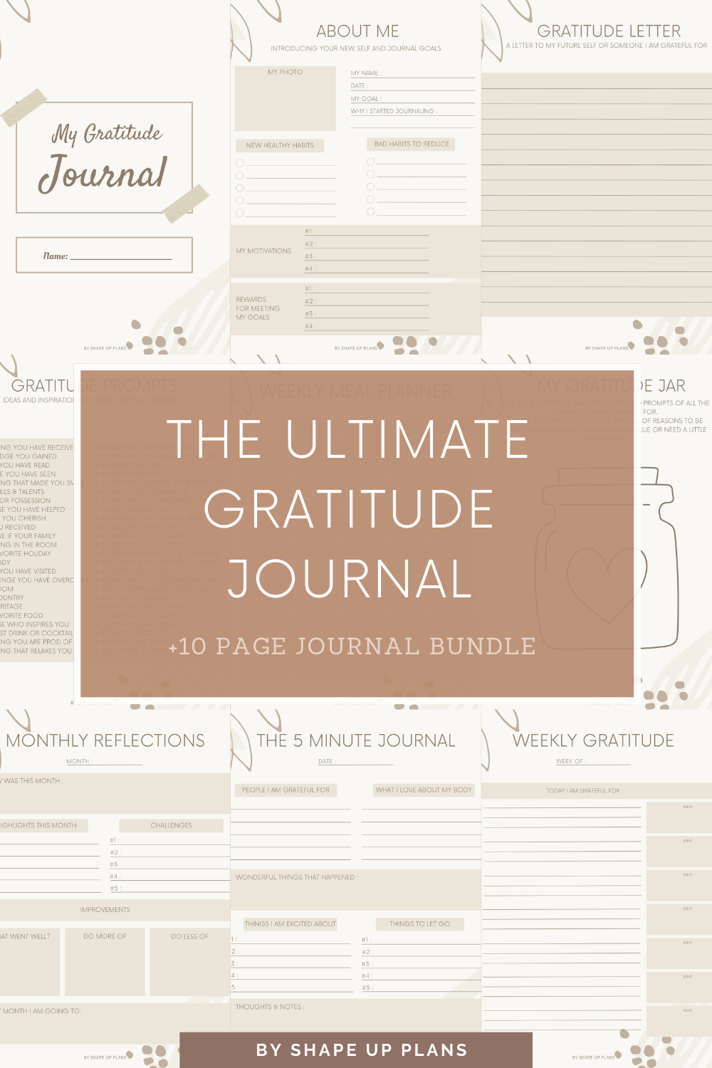 The ULTIMATE and MINIMALIST Gratitude Journal Bundle Pack